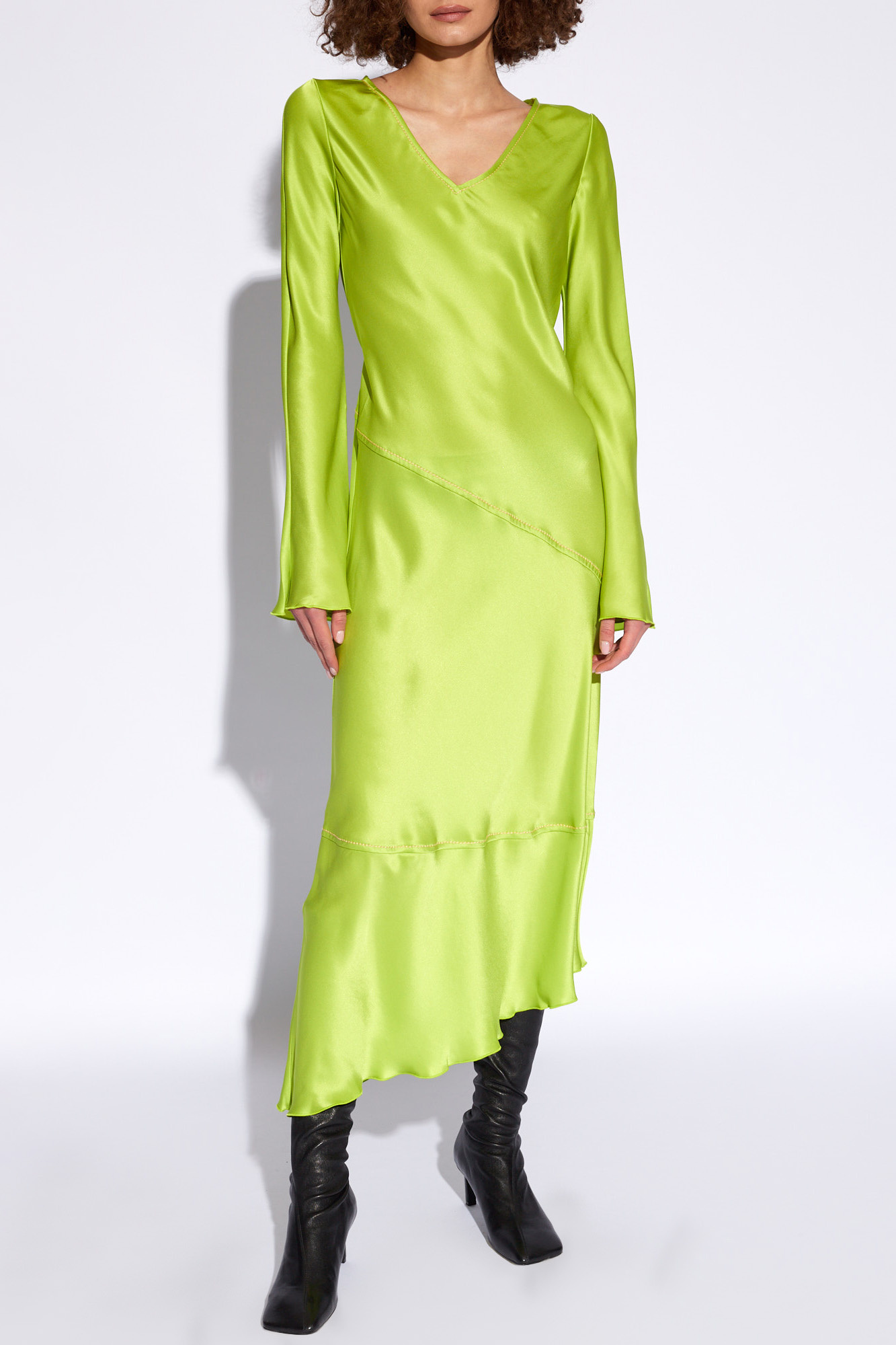Green Satin dress Hot Acne Studios - SchaferandweinerShops Green Satin dress Hot Acne Studios - SchaferandweinerShops